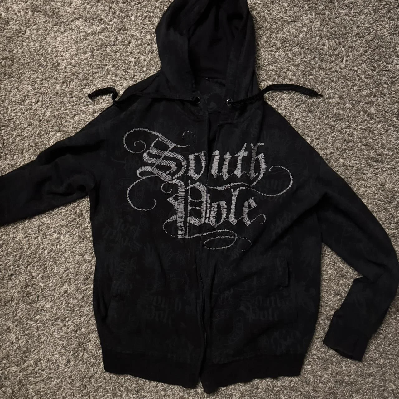 Y2K Gothic Ecko Skull Printing Hoodie Men Women Streetwear Punk Oversize Black Sweatshirt Dark Artistic Casual Pullover