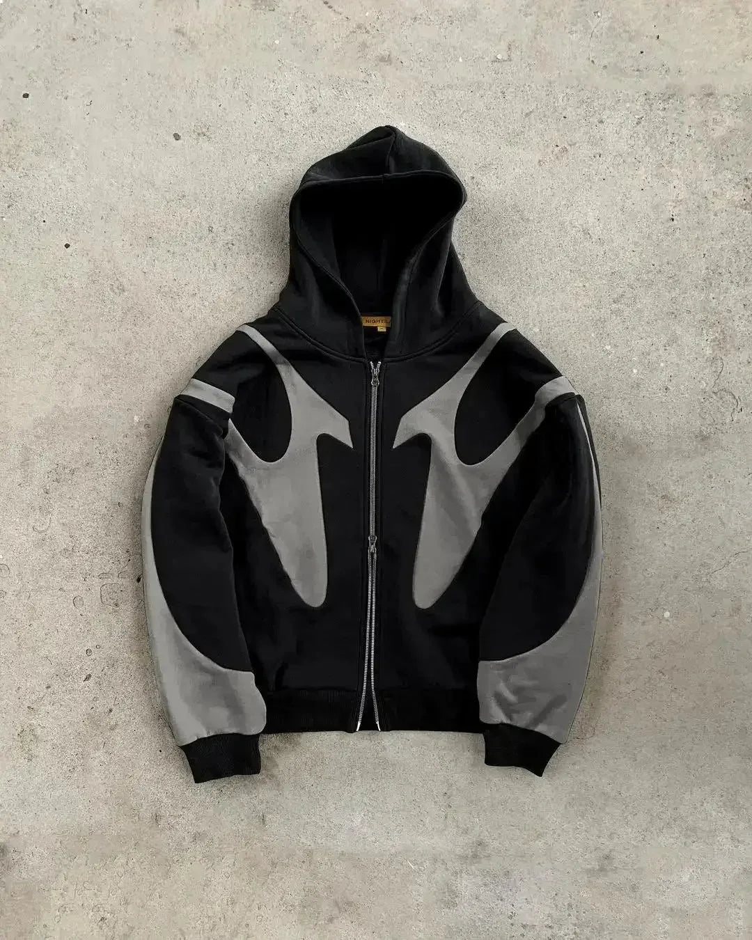 Y2K Streetwear Zip Up Hoodie Harajuku Patchwork Goth Vintage Hip Hop Oversized Hoodie Men Women Sweatshirt Fashion Casual Tops