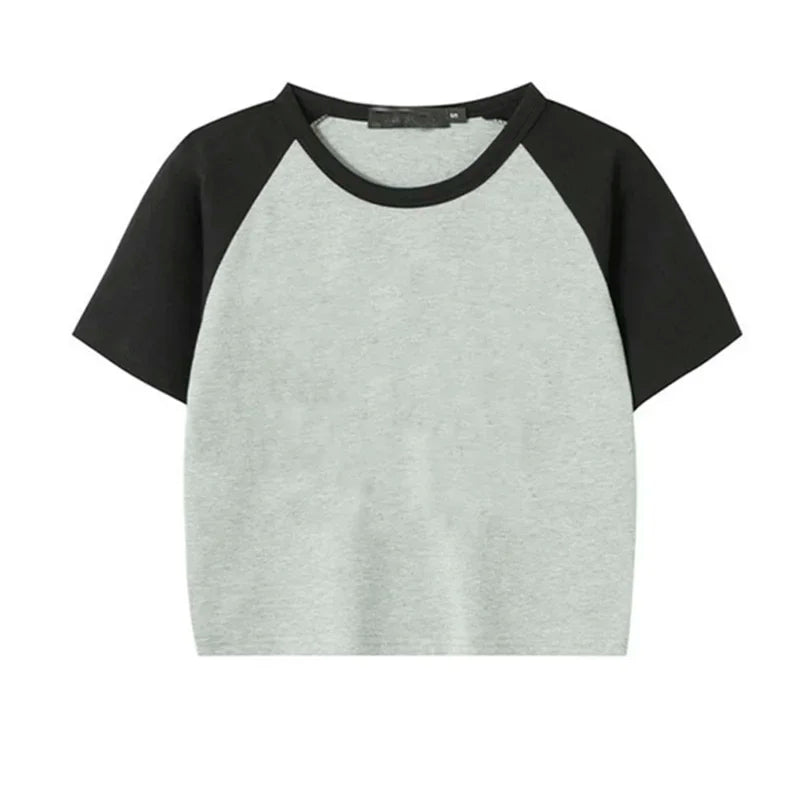 Cropped Aesthetic Y2k 90s Funny Cute Cat T Shirt Women Crop Top Shirt Harajuku Graphic Ulzzang T-shirt 90s Tshirt Top Tee Female