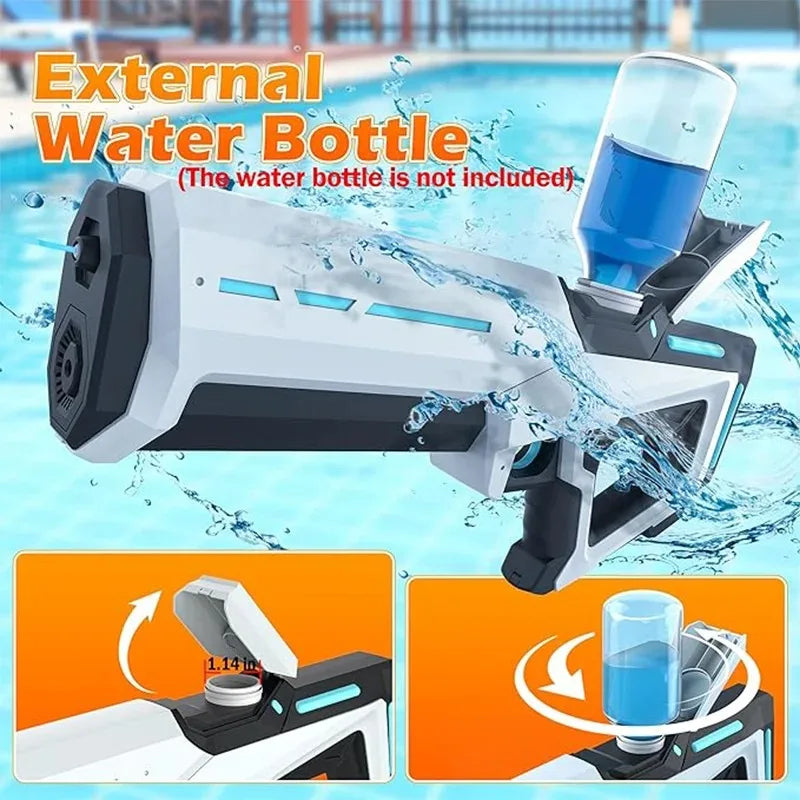 Water Guns Electric For Adults Powerful Squirt Automatic Water Suction Water Blasters Summer Outdoor Beach Toy For Kids Gift