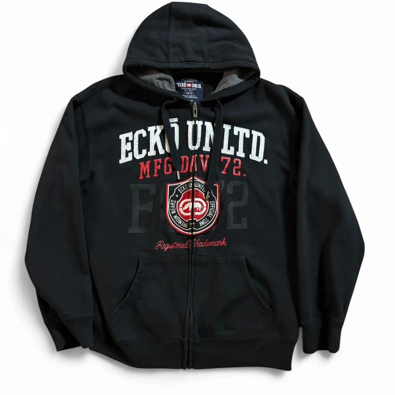 Y2K Gothic Ecko Skull Printing Hoodie Men Women Streetwear Punk Oversize Black Sweatshirt Dark Artistic Casual Pullover