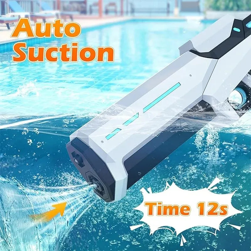 Water Guns Electric For Adults Powerful Squirt Automatic Water Suction Water Blasters Summer Outdoor Beach Toy For Kids Gift