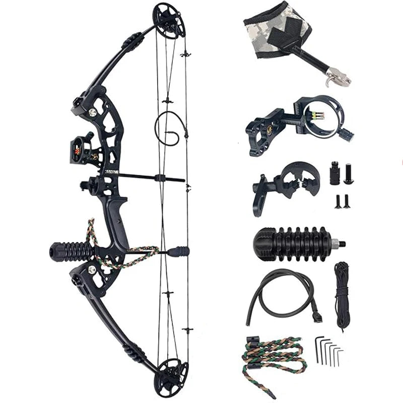 M131 Compound Bow 20-55lbs 24"-29.5" Archery Hunting Equipment Max Speed 310fps with Accessories Right  Left Handed